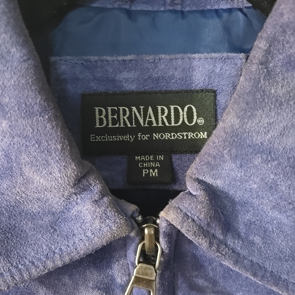 VTG Bernardo Suede jacket Women’s PM Zip Front Coat Exclusively For Nordstrom - Picture 2 of 8